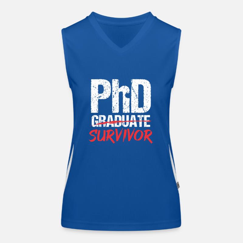 PhD Diplômé Survivant Ph.d Doktor Promotion Dr Débardeur respirant contrasté Femme