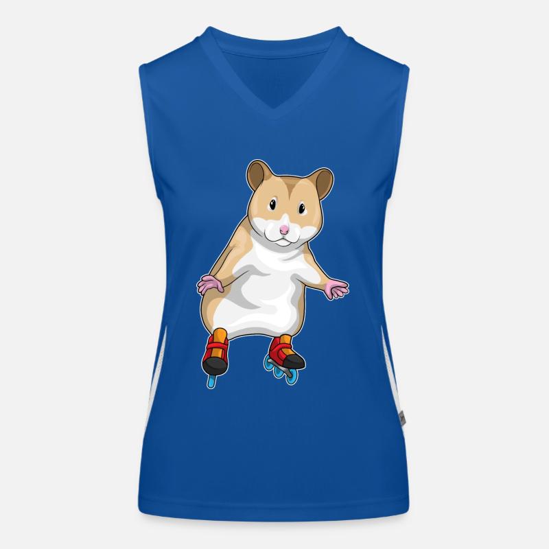 Hamster Inline skating Rollschuhe Funktionelles Kontrast-Tank Top für Frauen