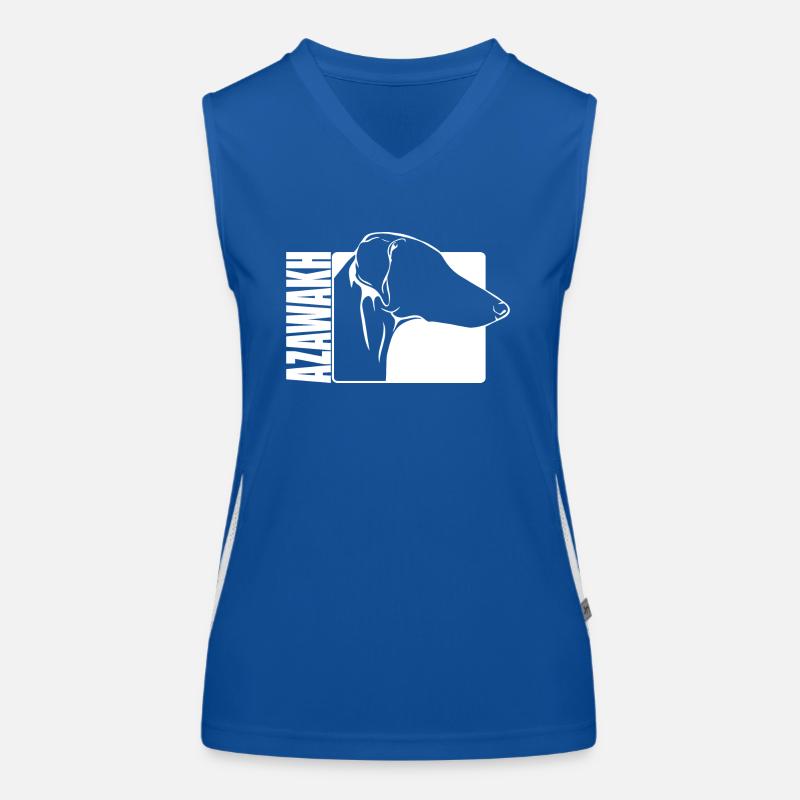 Azawakh Profil Hunde Hund Wilsigns Windhunde Funktionelles Kontrast-Tank Top für Frauen