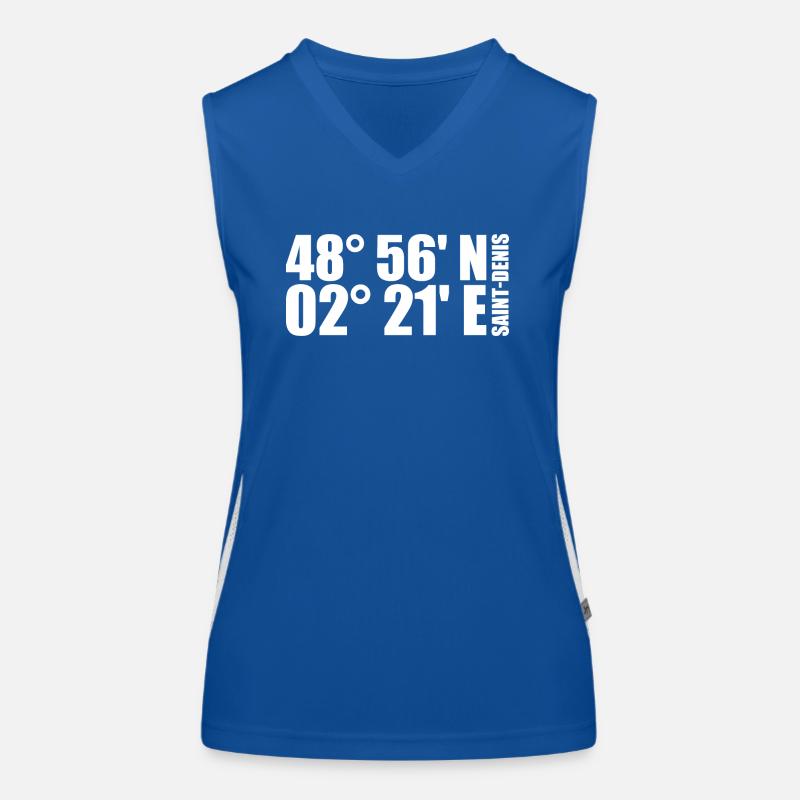 Saint-Denis coordinates Women's Functional Contrast Tank Top