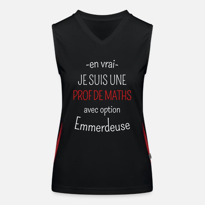 Prof de Maths avec option emmerdeuse Débardeur respirant contrasté Femme