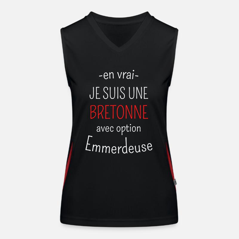 Bretonne avec option Emmerdeuse Débardeur respirant contrasté Femme