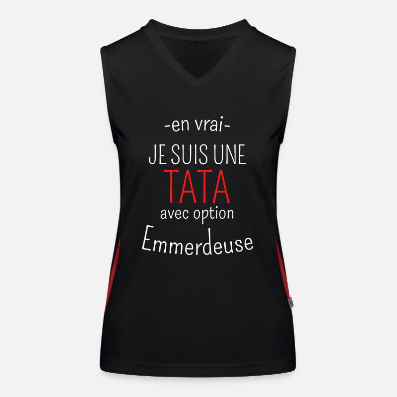 Tata avec option Emmerdeuse Débardeur respirant contrasté Femme