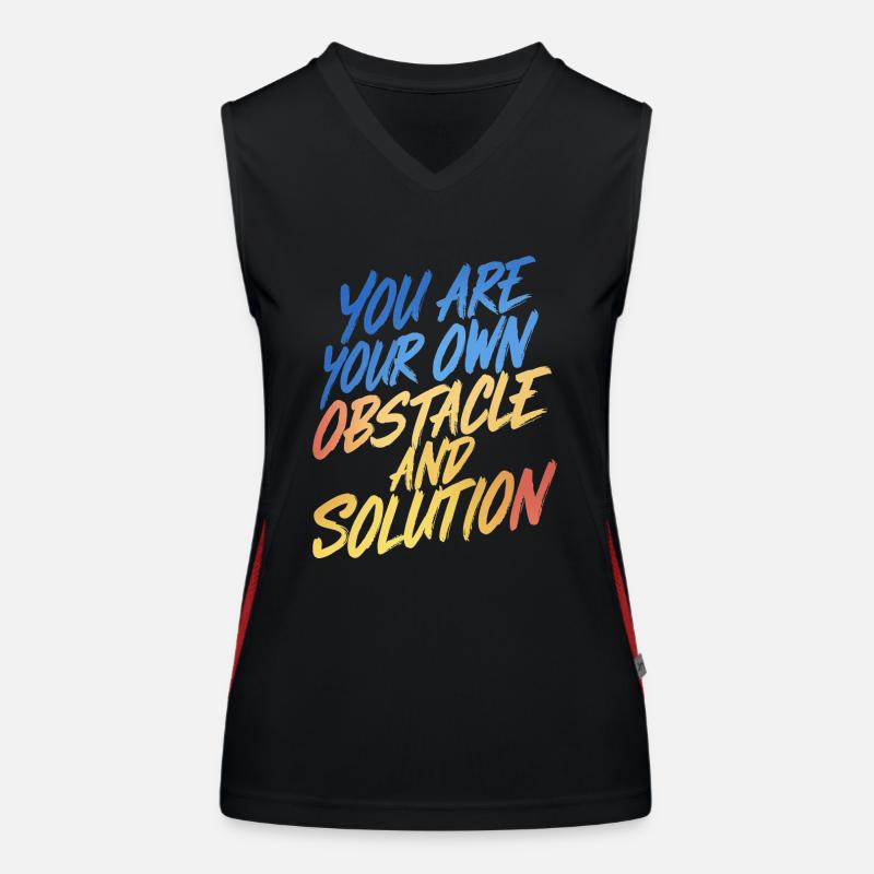 VOUS ÊTES VOTRE PROPRE OBSTACLE ET VOTRE PROPRE SOLUTION Débardeur respirant contrasté Femme