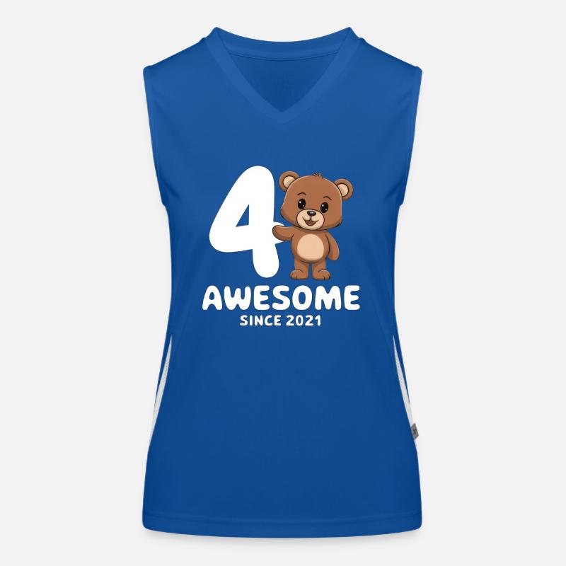 4. Geburtstag - Awesome Since 2021 Funktionelles Kontrast-Tank Top für Frauen