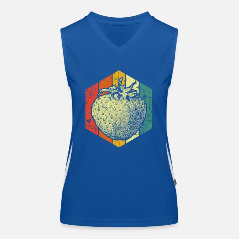 Erdbeere Funktionelles Kontrast-Tank Top für Frauen