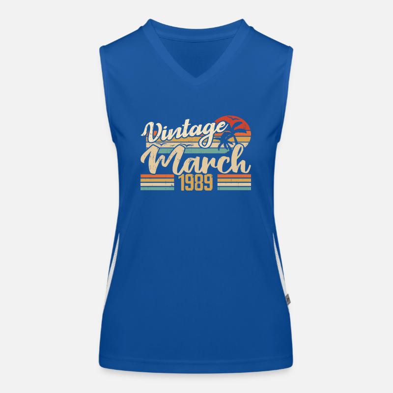 March 1989 Anniversary Gift March 1989 Gift Women's Functional Contrast Tank Top