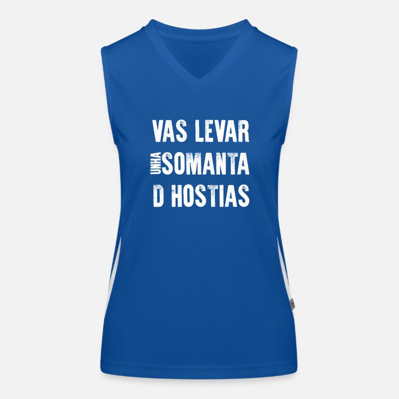 Sie gehen levar unha somanta d Hosts weiß Funktionelles Kontrast-Tank Top für Frauen