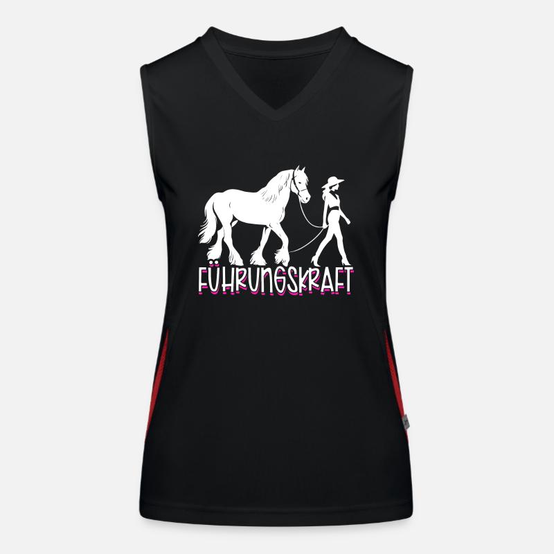 Führungskraft Pferd Reiten Geschenkidee Pferde Funktionelles Kontrast-Tank Top für Frauen