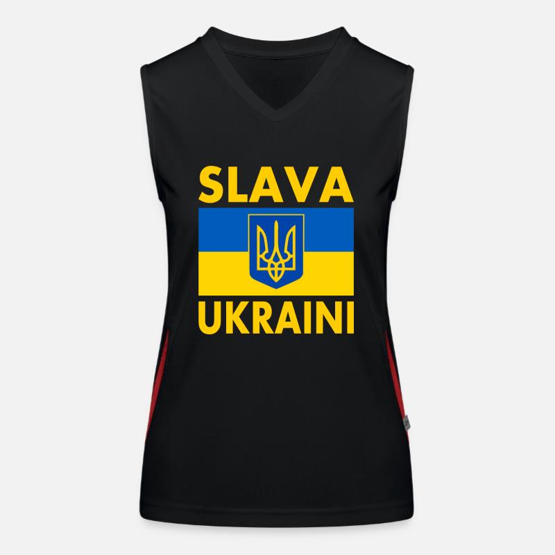 Slava ukraini Débardeur respirant contrasté Femme