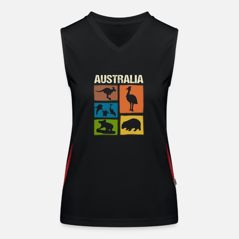 Australian Animals Women's Functional Contrast Tank Top