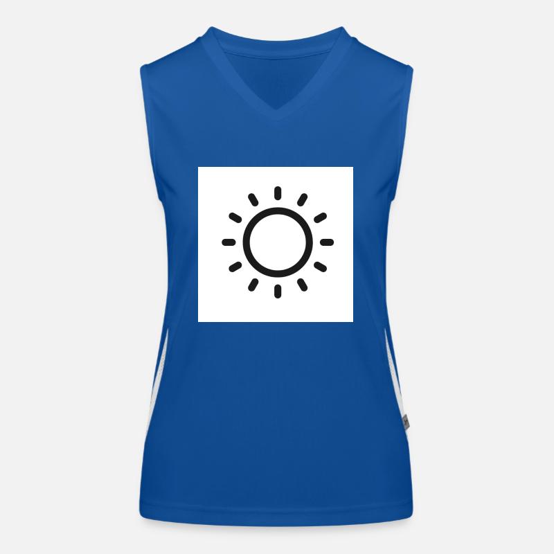 schlichtes Sonnen Symbol Funktionelles Kontrast-Tank Top für Frauen