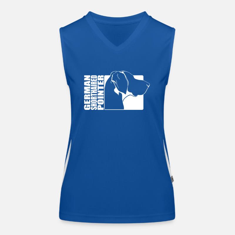 German Shorthaired Pointer Profil Hunde Wilsigns Funktionelles Kontrast-Tank Top für Frauen