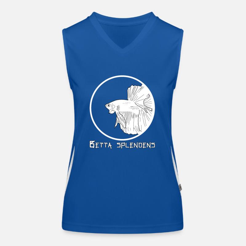 Betta splendens (Halfmoon) Funktionelles Kontrast-Tank Top für Frauen