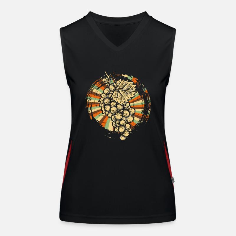 Trauben Winzer Funktionelles Kontrast-Tank Top für Frauen