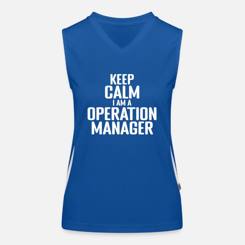 Operation Manager: keep calm Women's Functional Contrast Tank Top