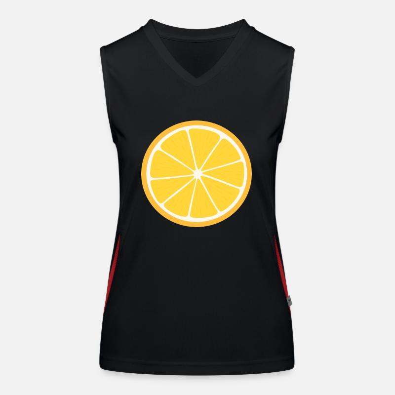 Orange Slice Women's Functional Contrast Tank Top