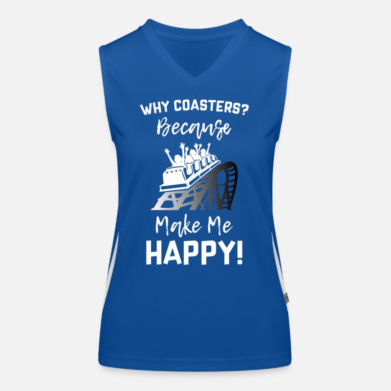 Roller Coaster Make Me Happy Funktionelles Kontrast-Tank Top für Frauen