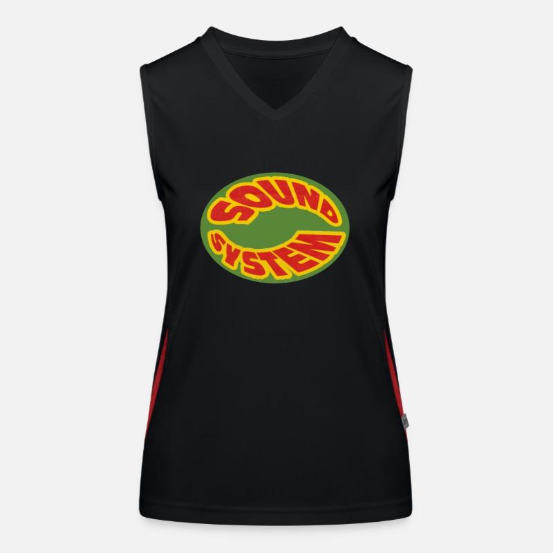 Soundsystem Funktionelles Kontrast-Tank Top für Frauen