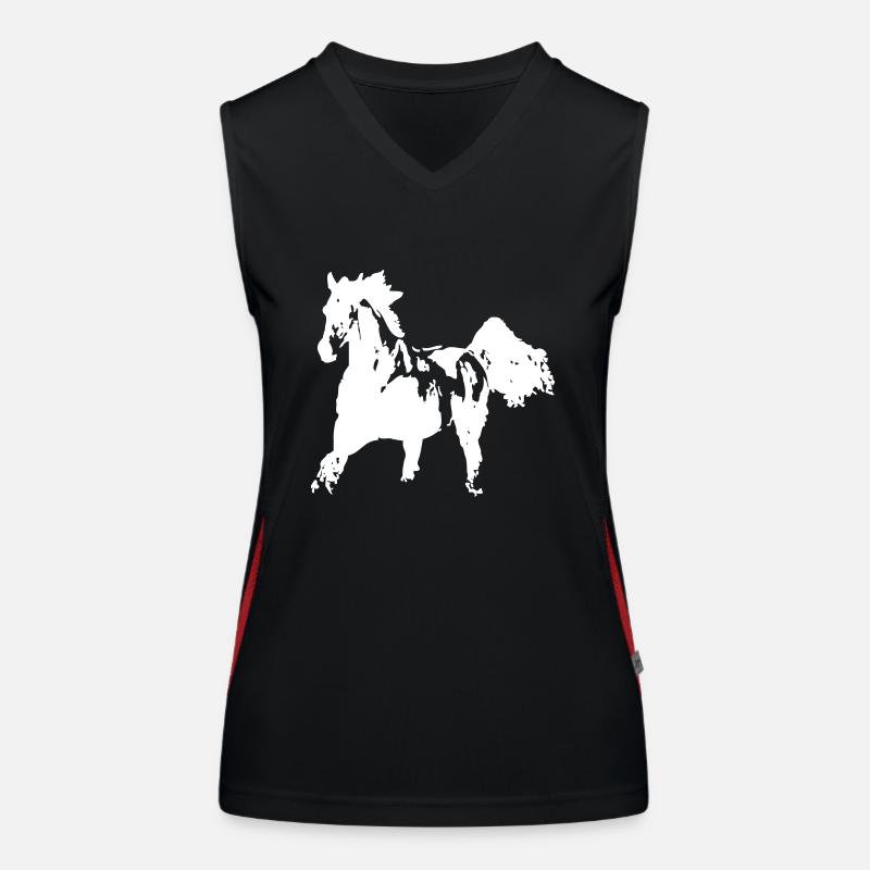 Cheval de course Débardeur respirant contrasté Femme