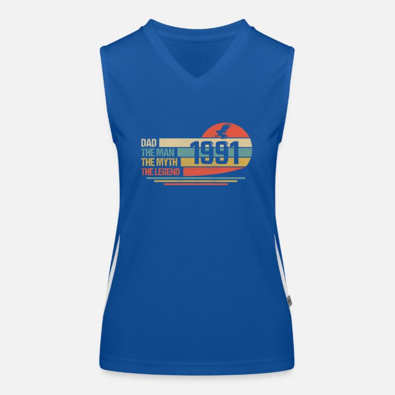 Bester Vater der Welt seit 1991 Vatertag Funktionelles Kontrast-Tank Top für Frauen