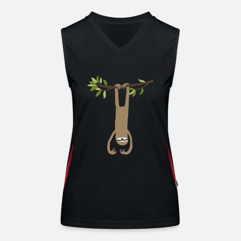 Faultier Funktionelles Kontrast-Tank Top für Frauen