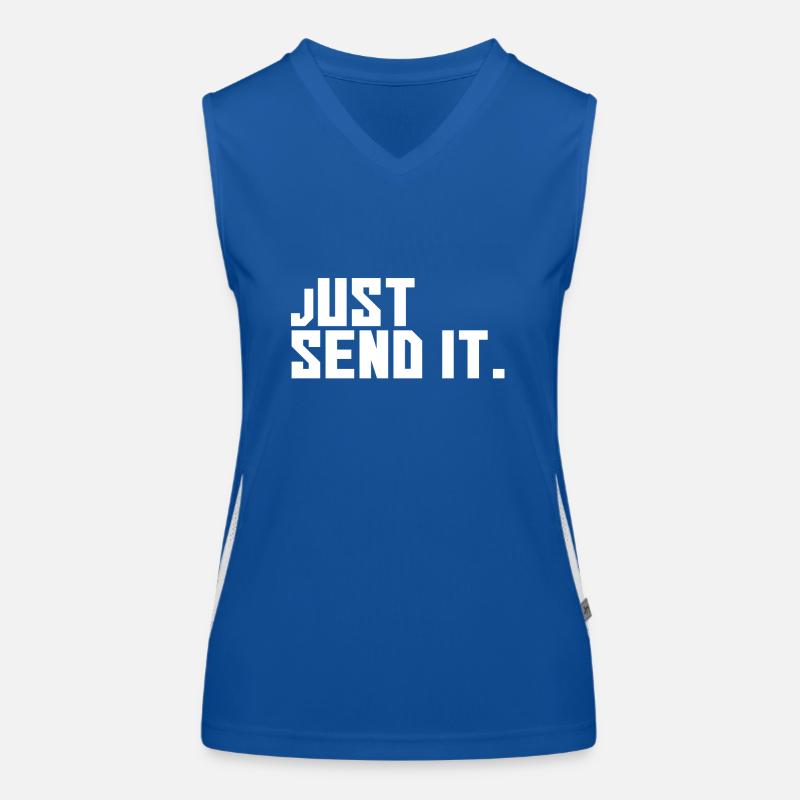 Just send it design, white Women's Functional Contrast Tank Top