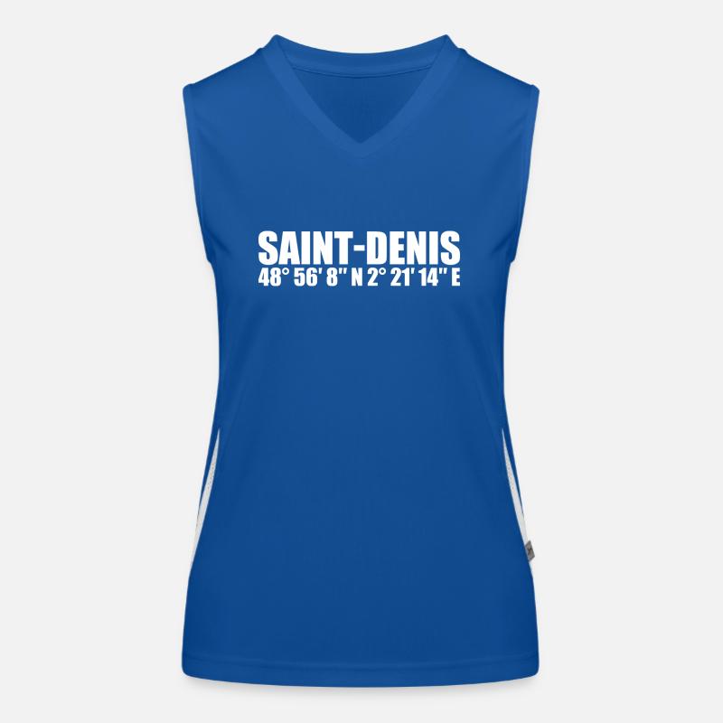 Saint-Denis coordinates Women's Functional Contrast Tank Top