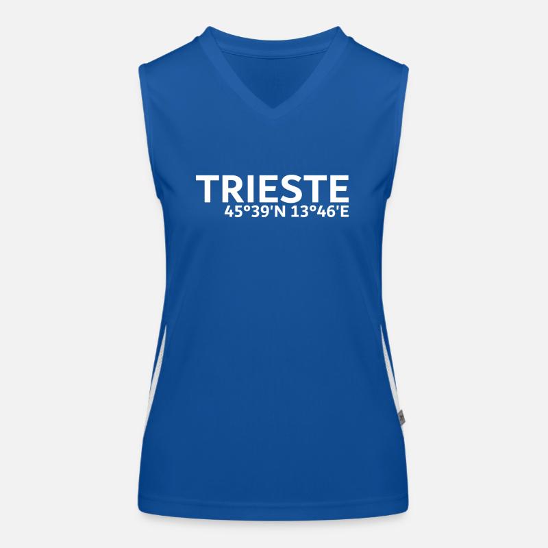 Trieste Koordinaten Funktionelles Kontrast-Tank Top für Frauen