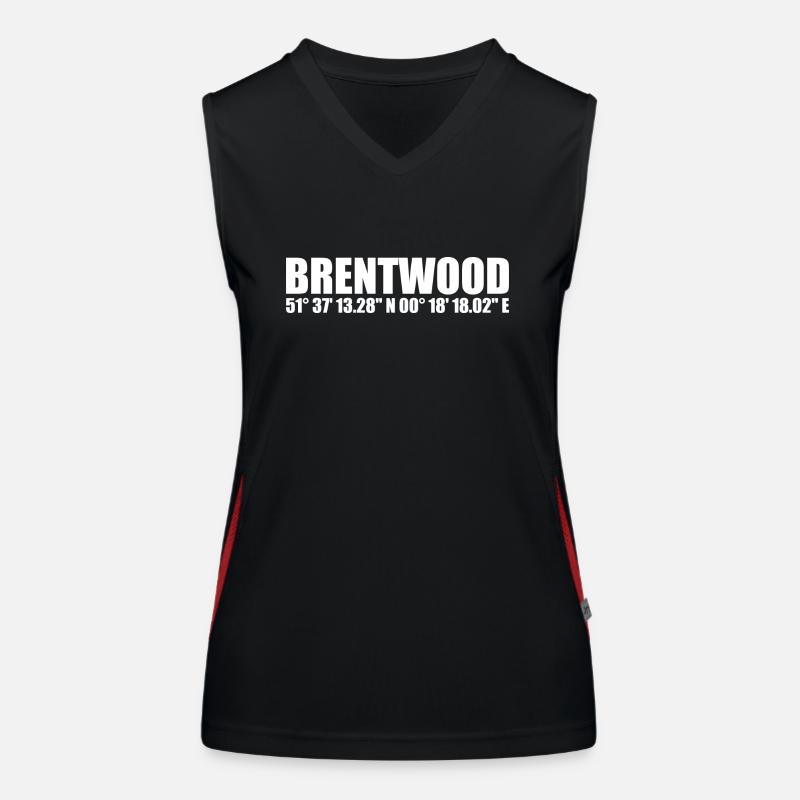 Brentwood coordinates - Women's Functional Contrast Tank Top - black/red