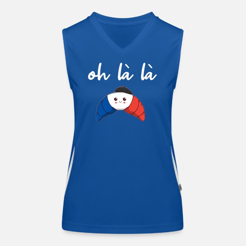 France Croissant oh là là idée cadeau doux Débardeur respirant contrasté Femme