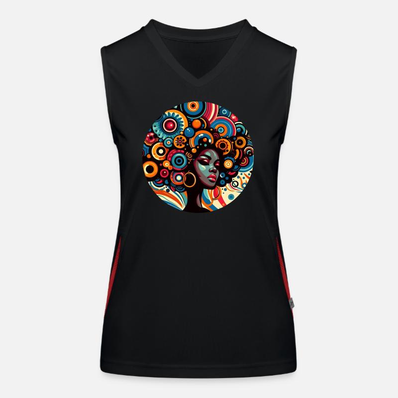 Inspiration Afro-Style, Explosion de Couleurs Débardeur respirant contrasté Femme