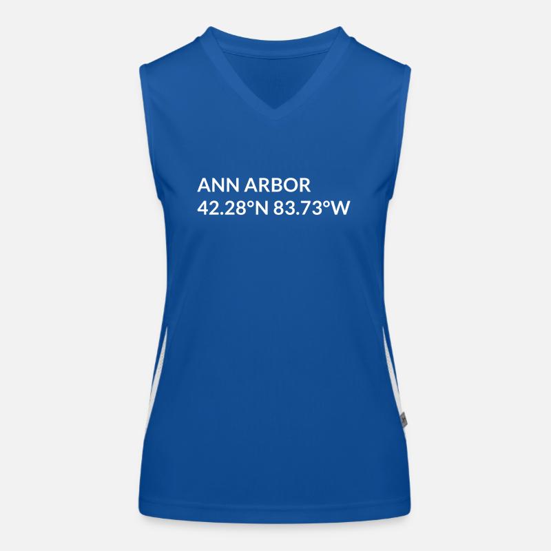 Coordonnées de Ann Arbor, Michigan, États-Unis Débardeur respirant contrasté Femme