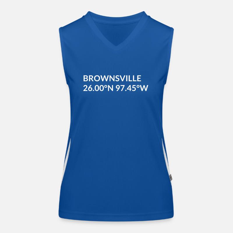 Brownsville, Texas, USA Coordinates Women's Functional Contrast Tank Top