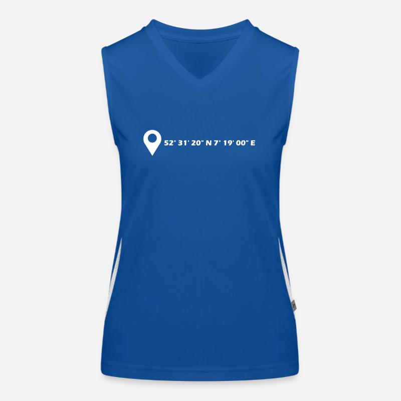 Coordonnées de Lingen (Ems) Débardeur respirant contrasté Femme