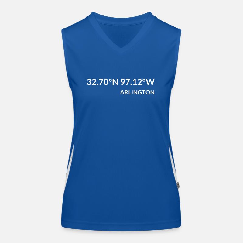 Arlington, Texas, USA Coordinates Women's Functional Contrast Tank Top