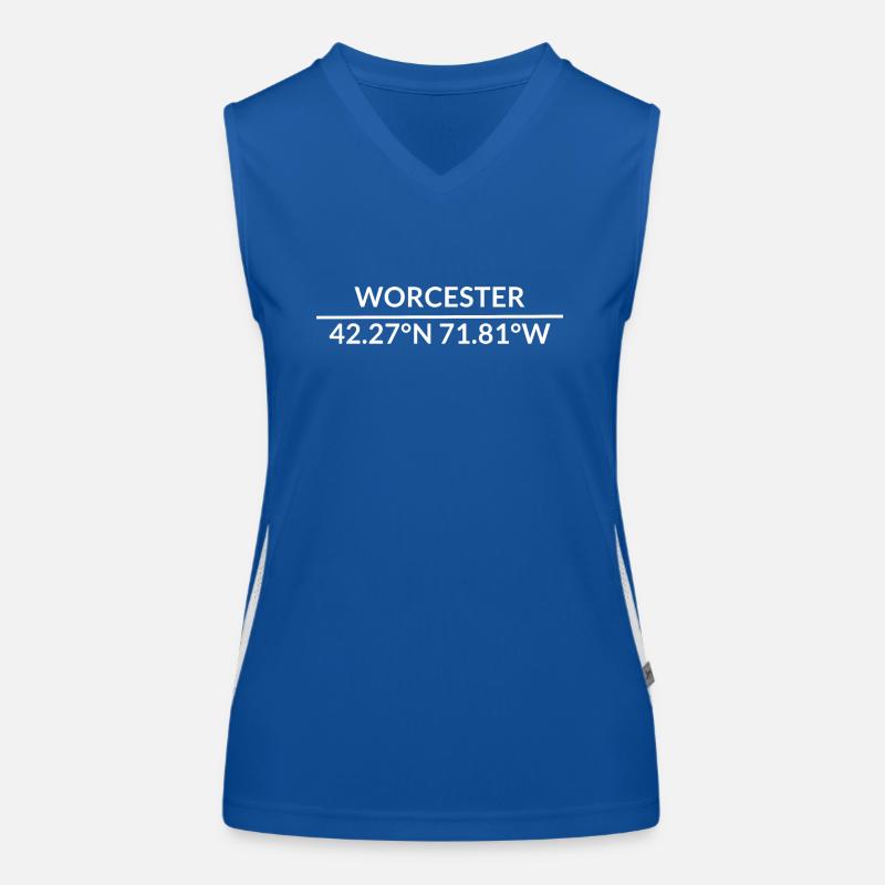 Worcester, Massachusetts, USA Coordinates Women's Functional Contrast Tank Top