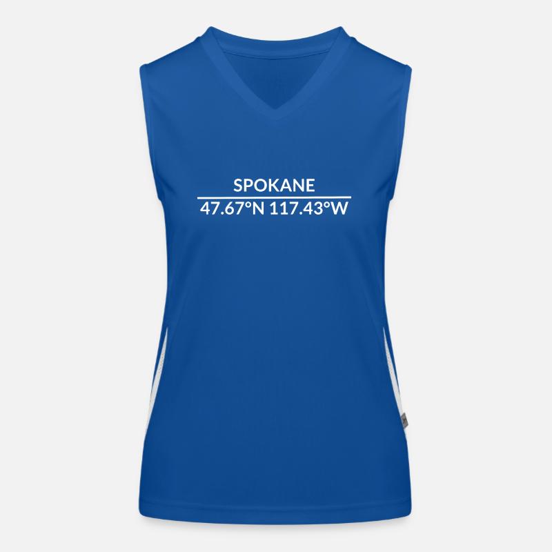 Coordonnées de Spokane, Washington, États-Unis Débardeur respirant contrasté Femme