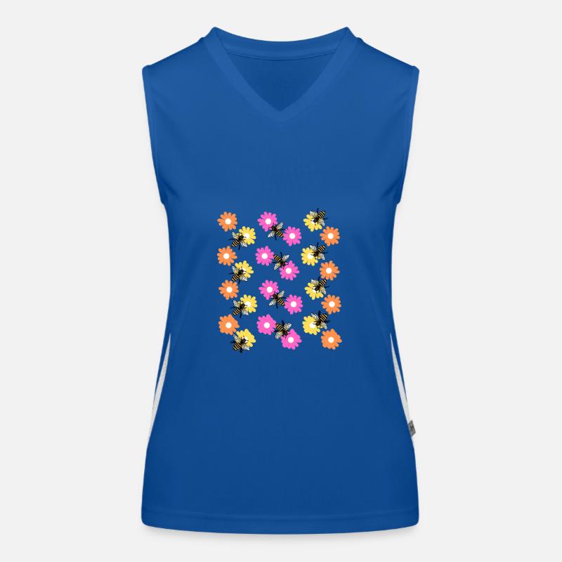 Fleurs d'abeille idée de cadeau Débardeur respirant contrasté Femme