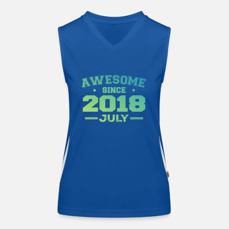 Juli 2018 Geburtstagsfeier Juli 2018 Retro Funktionelles Kontrast-Tank Top für Frauen