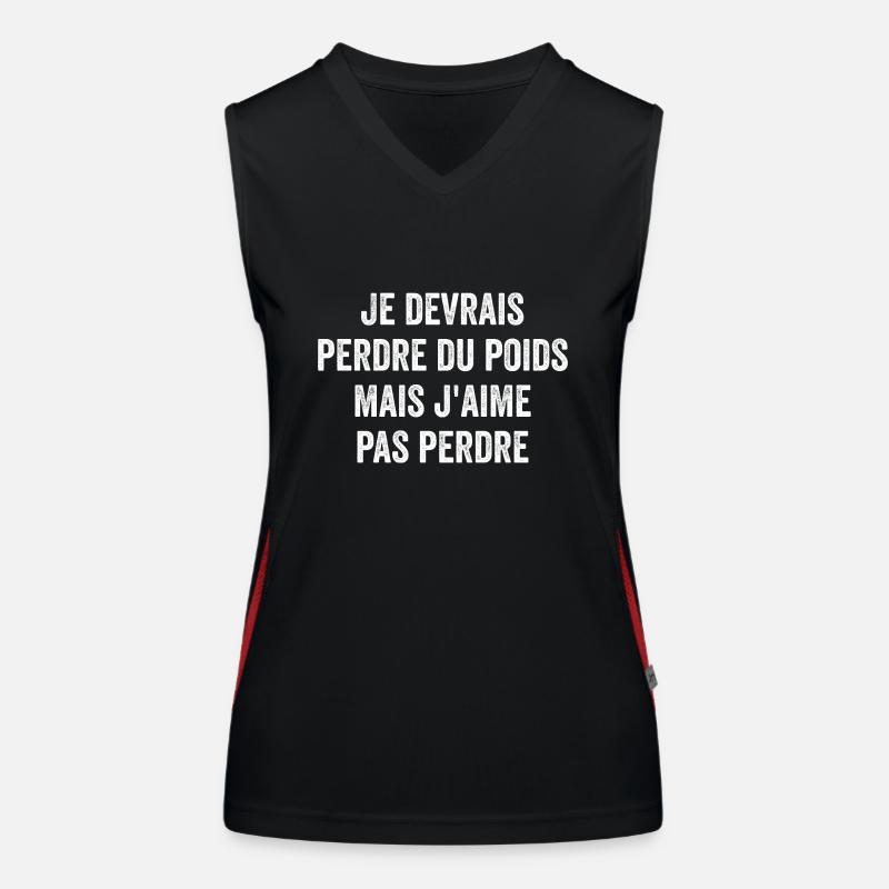 Je Devrais Perdre Du Poids Mais J'aime Pas Perdre Débardeur respirant contrasté Femme