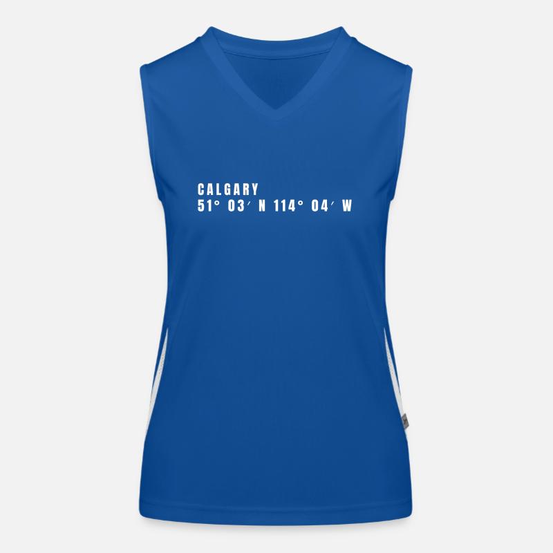 Calgary, Canada Coordinates Women's Functional Contrast Tank Top