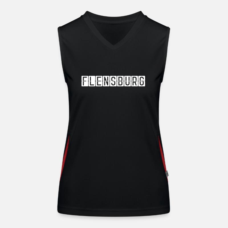 Flensburg Flughafentafel Funktionelles Kontrast-Tank Top für Frauen