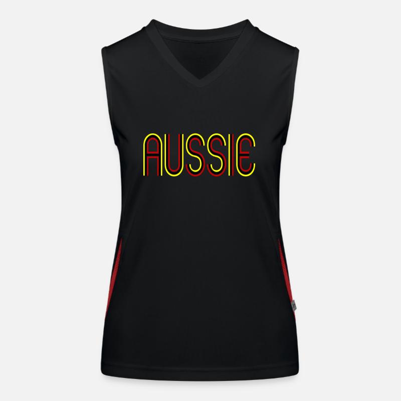 Aussie Aboriginal Flag Women's Functional Contrast Tank Top