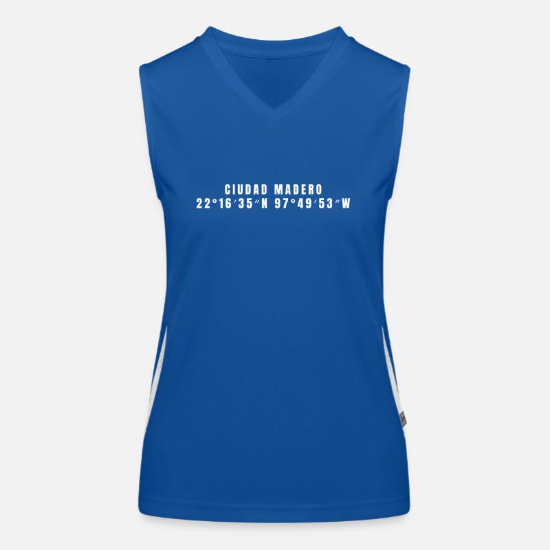 Ciudad Madero, Mexico Coordinates Women's Functional Contrast Tank Top