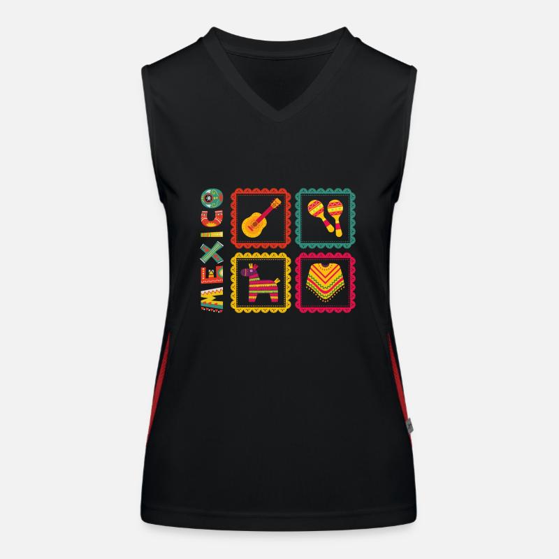 mexico Funktionelles Kontrast-Tank Top für Frauen