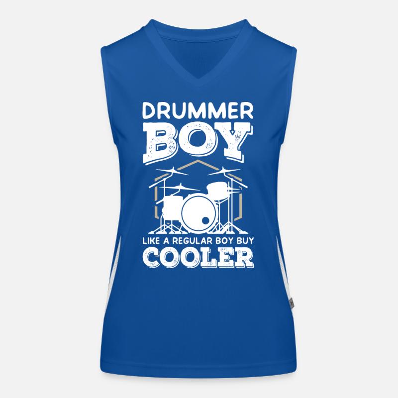 Drummer Boy Funktionelles Kontrast-Tank Top für Frauen