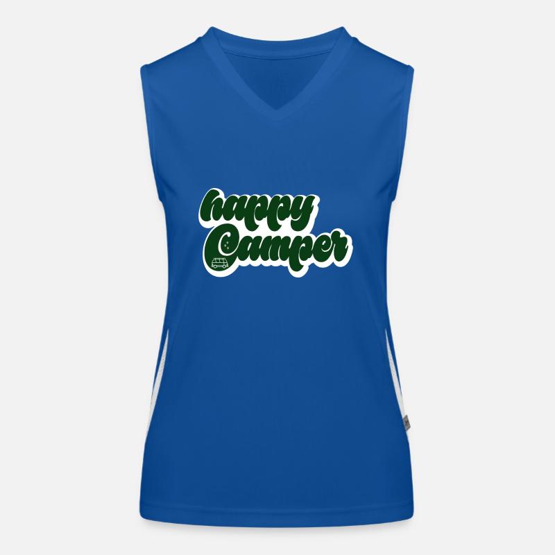 happy Camper Funktionelles Kontrast-Tank Top für Frauen