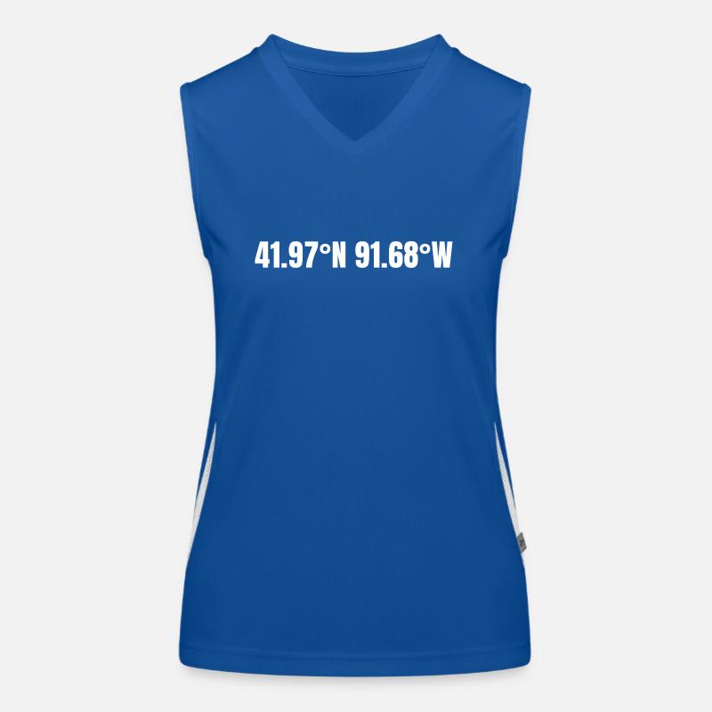 Cedar Rapids, Iowa, USA Coordinates Women's Functional Contrast Tank Top