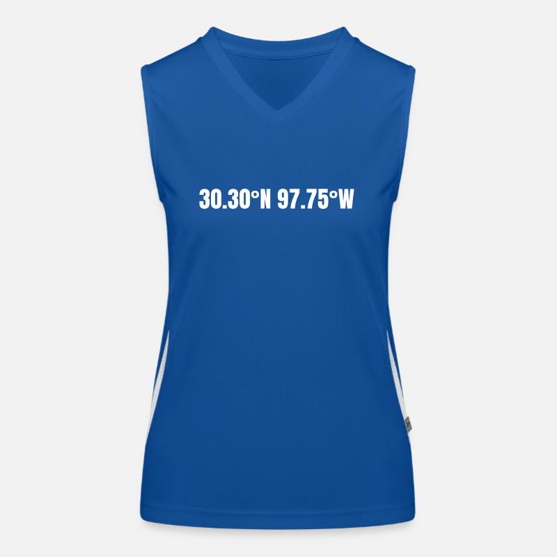 Austin, Texas, USA Coordinates Women's Functional Contrast Tank Top